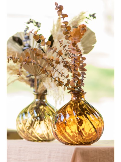 VASE BELLA AMBER DIA 17CM X 17CM