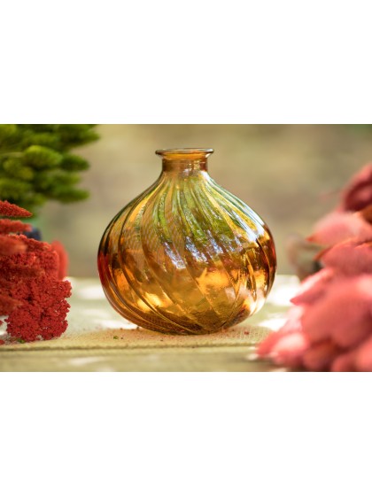 VASE BELLA AMBER DIA 17CM X 17CM