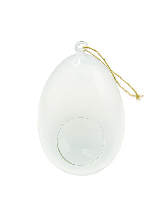 OEUF VERRE A SUSP 11CM X 10.5CM X 17.5CM