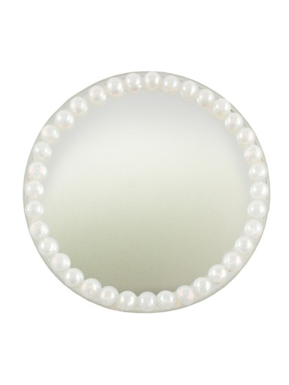 ROUND MIRROR WITH PEARLS DIA 10CM