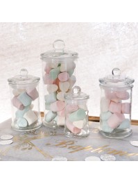 GLASS STORAGE JAR WITH GLASS LID 600ML 9.8CM X 18.7CM