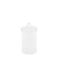 GLASS STORAGE JAR WITH GLASS LID 135ML 6CM X 11.7CM