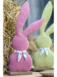 OLD PINK VELVET LIBERTY RABBIT BIG EARS 13CM X 5CM X 35CM