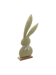 LAPIN GRANDES OREILLES VELVET LIBERTY VERT SAUGE 13CM X 5CM X 35CM