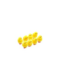 BOX OF 8 YELLOW CHICKS 3.5CM