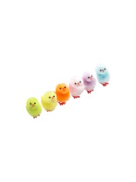 BOX 6 MULTICOLORED CHICKS 4CM
