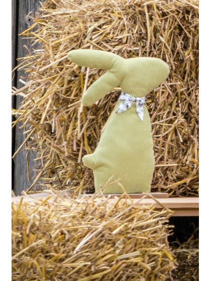 SAGE GREEN VELVET LIBERTY RABBIT 20CM X 5CM X 28CM