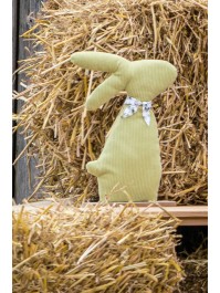 SAGE GREEN VELVET LIBERTY RABBIT 20CM X 5CM X 28CM
