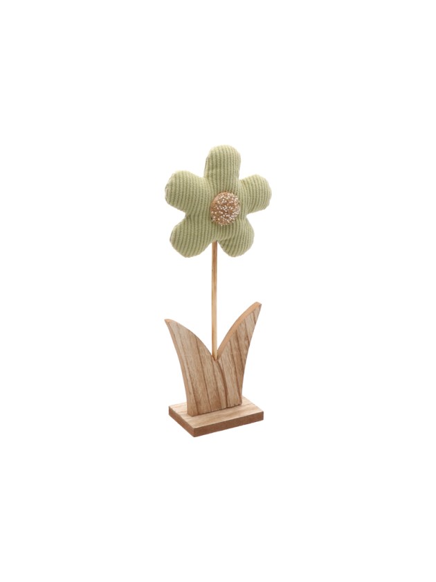 SAGE GREEN VELVET LILOU FLOWER 11CM X 5CM X 25CM