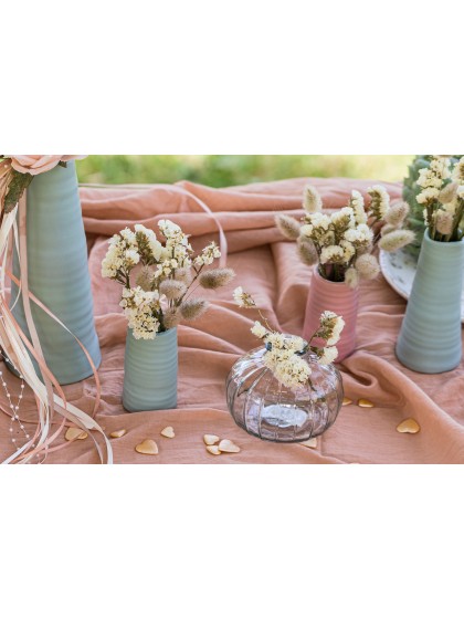 VASE CERAMIQUE SYRACUSE BLEU BRUME DIA 5CM X 9CM