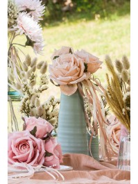 VASE CERAMIQUE PALERME BLEU BRUME DIA 9CM X 23CM