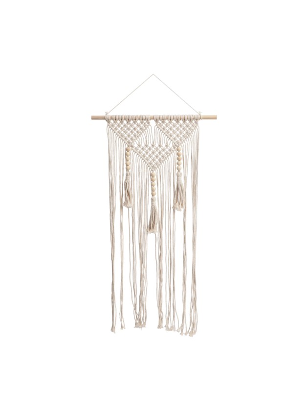 OFF-WHITE WALL DECO MACRAME 40CM X 1CM X 70-80CM