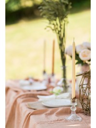 CLEAR CANDLE HOLDER DIA 8CM X 10.5CM