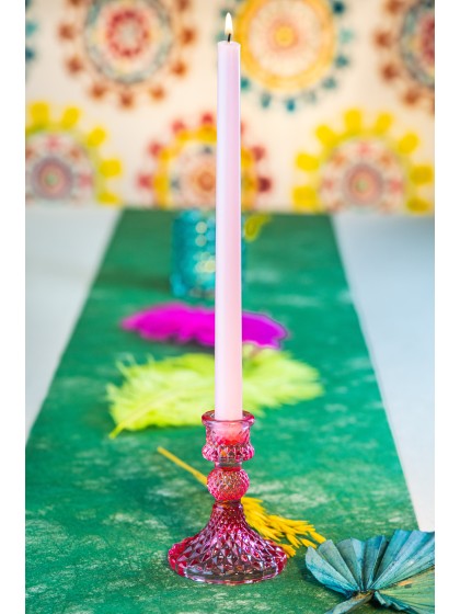 RASPBERRY CANDLE HOLDER DIA 8CM X 10.5CM