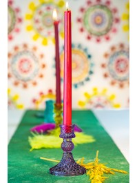 LAVENDER CANDLE HOLDER DIA 8CM X 10.5CM