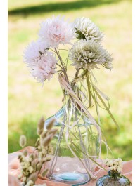 BOUQUET 3 SCABIEUSES VERT SAUGE 13CM X 13CM X 55CM