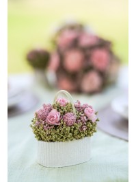 FLOWER BOUQUET SMALL BASKET LINA 8CM X 6CM X 8CM