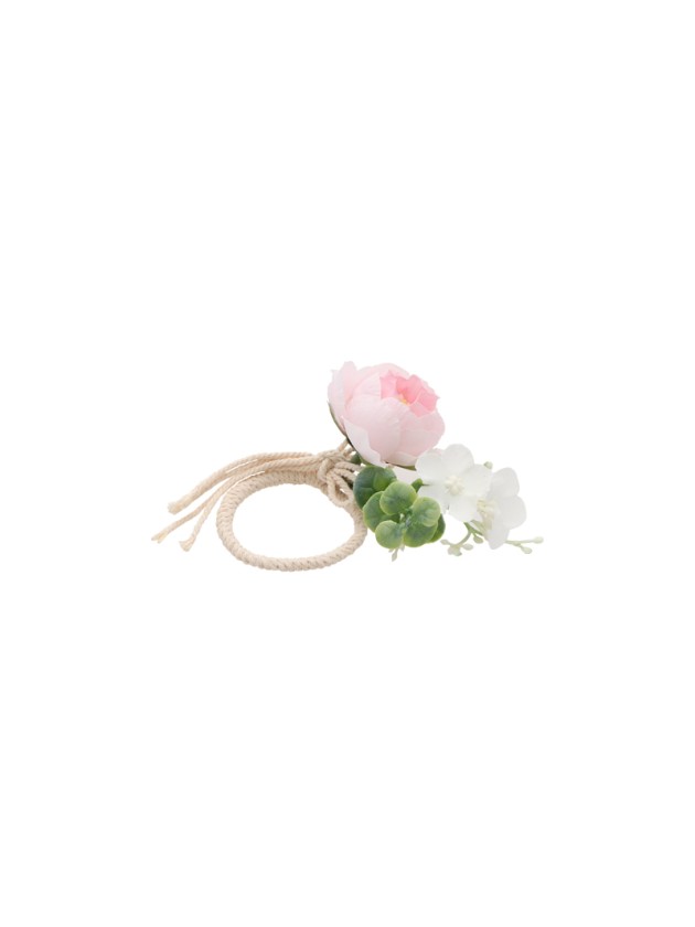 ROND DE SERVIETTE PIVOINE ROSE DIA 5CM