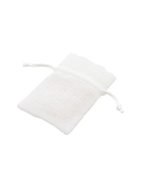 SACHET 4 BOURSES BLANCHES EFFET LIN 8CM X 10CM