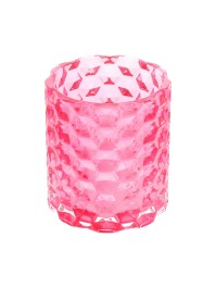 PORTE BOUGIE VERRE FRAMBOISE BRADLEY DIA 7.8CM X 8.8CM