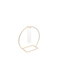 SOLIFLORE VERRE SUR SUPPORT METAL ROND 22CM X 9CM X 20CM