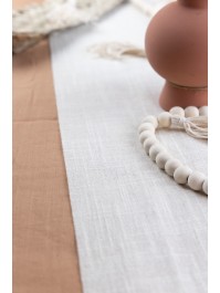 IVORY WASHED COTTON TABLE RUNNER 30CM X 5M
