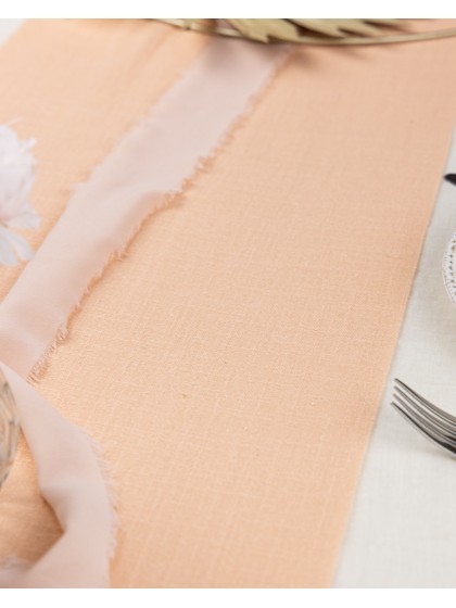 ROSE DAWN WASHED COTTON TABLE RUNNER 30CM X 5M