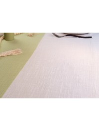 WHITE WASHED COTTON TABLECLOTH 125CM X 240CM