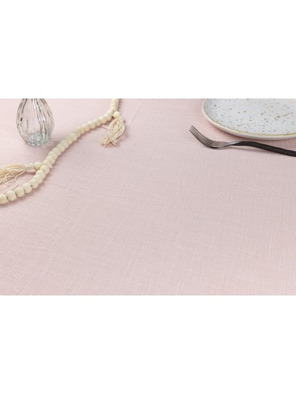 PINK WASHED COTTON TABLECLOTH 125CM X 240CM
