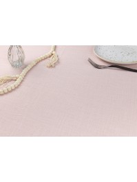 PINK WASHED COTTON TABLECLOTH 125CM X 240CM