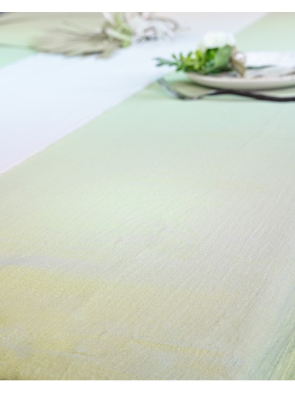 SAGE GREEN WASHED COTTON TABLECLOTH 125CM X 240CM
