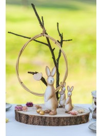 LAPIN RESINE GM 7CM X 7CM X 20CM