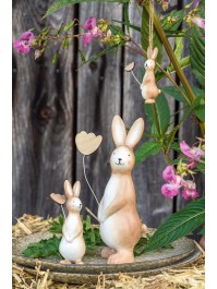 LAPIN RESINE GM 7CM X 7CM X 20CM