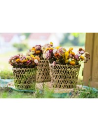 SET 3 PANIERS BAMBOU TRESSES DIA 20CM X 22CM/DIA 19CM X 20CM/DIA 15CM X 17CM