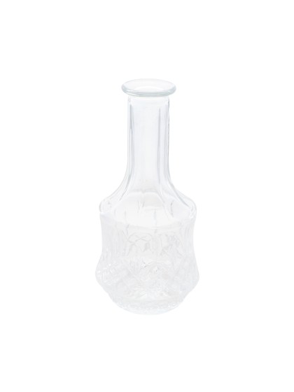 ANTIQUE CLEAR GLASS VASE DIA 10CM X 21.5CM
