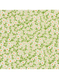 CHEMIN DE TABLE TISSU MARGUERITE VERT 28CM X 3M