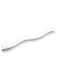 CENTRE DE TABLE BOIS BLANC AVEC TUBES 100CM X 13CM X 10CM