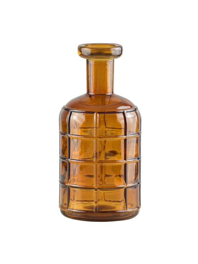 VASE NOVA 0.6L AMBER DIA 9CM X 19CM