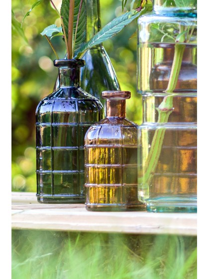 VASE NOVA 0.6L AMBER DIA 9CM X 19CM