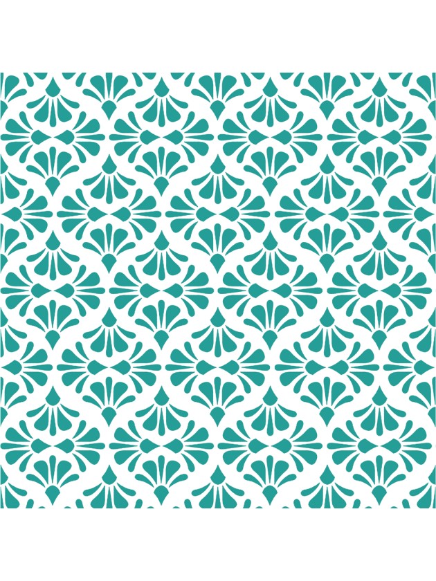 CHEMIN DE TABLE ROMANCE COLORFUL BLEU CANARD 30CM X 5M