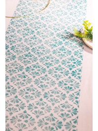 COLORFUL PEACOCK BLUE ROMANCE TABLE RUNNER 30CM X 5M
