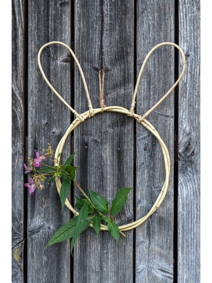 SET 2 RATTAN RABBIT HEADS AROUND 35CM X 1.5CM X 48CM/ 36CM X 1.5CM X 42CM