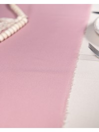 CHEMIN DE TABLE TOUCHE DE VENT ROSE D\'AMBRE 28CM X 5M