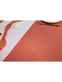 NAPPE PLIEE TOUCHE DE VENT TERRACOTTA 140CM X 240CM