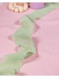 RUBAN TOUCHE DE VENT VERT SAUGE 4CM X 5M