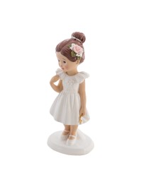 COMMUNION GIRL W/ CROSS 6.1CM X 5CM X 15.5CM