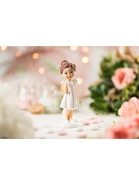 COMMUNION GIRL W/ CROSS 6.1CM X 5CM X 15.5CM