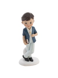 COMMUNION BOY W/ BIBLE 6.2CM X 5CM X 15.1CM
