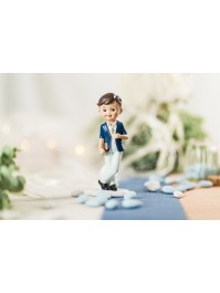 COMMUNION BOY W/ BIBLE 6.2CM X 5CM X 15.1CM