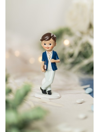 COMMUNION BOY W/ BIBLE 6.2CM X 5CM X 15.1CM